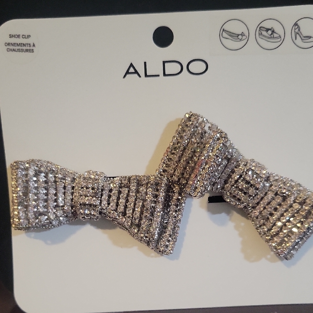 ALDO Silver Bow Shoe Clip